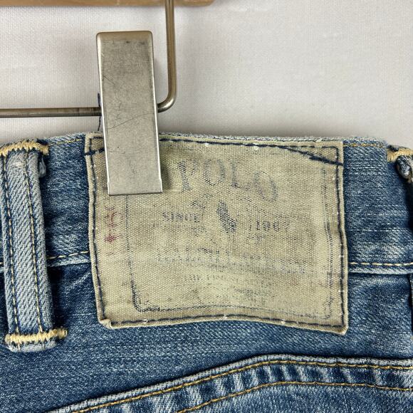 Polo Ralph Lauren 867 Classic Fit Striaght Leg Blue Denim Jeans Men's Size 38x36 - Picture 9 of 11